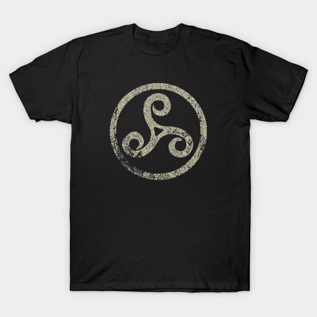 Celtic Knot Triskele Traditional Manx Irish 3 Legs T-Shirt by SpottydoggCreatives